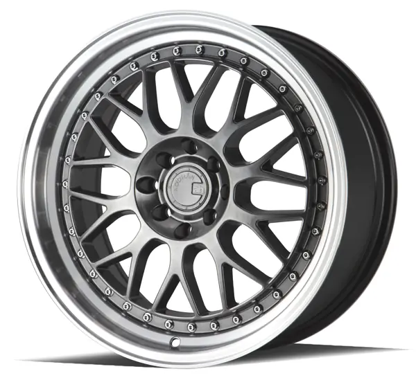 AodHan AH02 wheel in Hyper Black w/Machined Lip